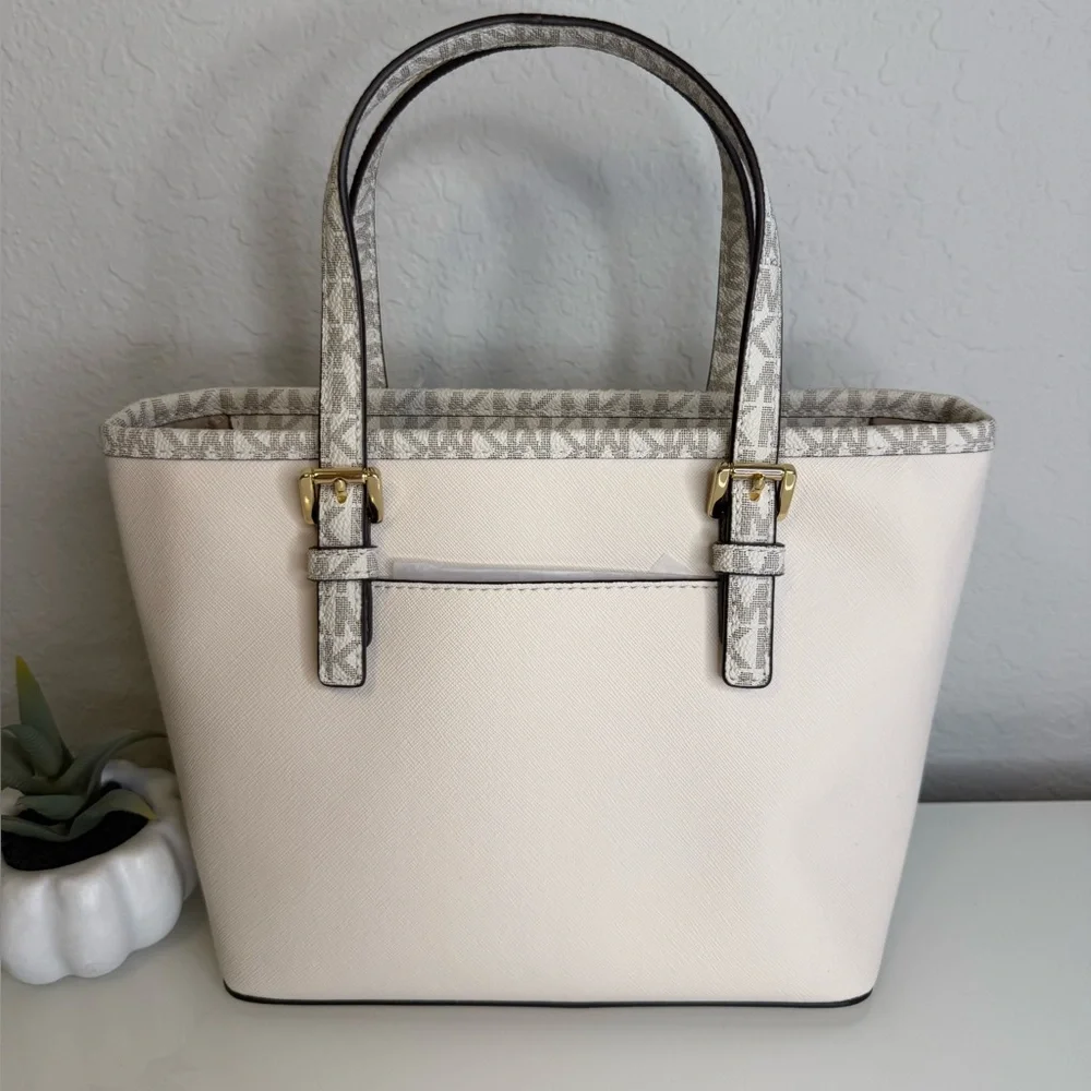 3 Pcs Michael Kors Jet Set Travel XS Carryall Tote matching Coinpouch & Dust Bag - Picture 5 of 15